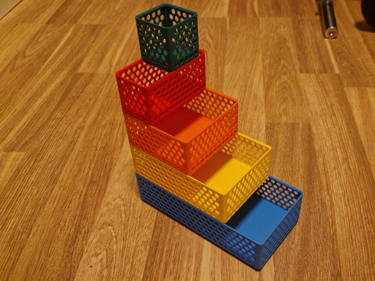 Hex Pattern Gridfinity Bins – 5U Height