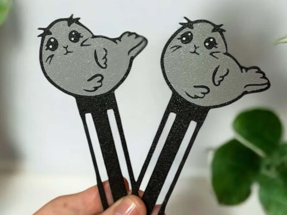 Seal Chibi Art Bookmark Kawaii 2D Handmade Art by 3DNickNacs - MakerWorld