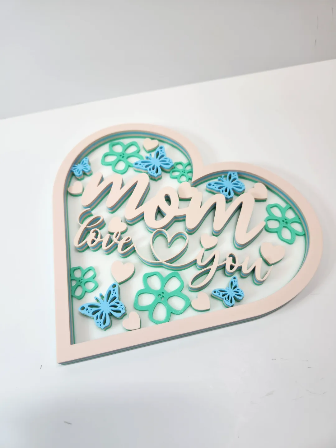 Love You Mom! Layered Mandala Plaque view 3