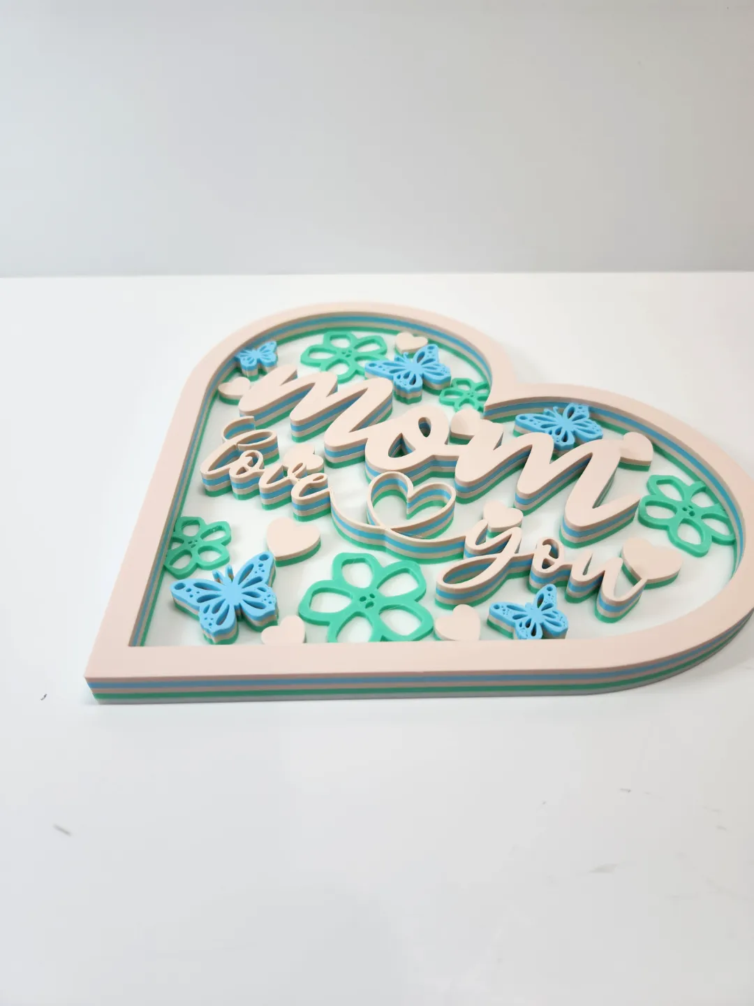 Love You Mom! Layered Mandala Plaque view 4