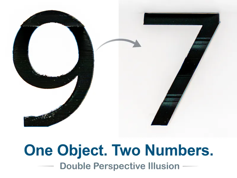 Number 97 Optical Illusion (10-99 available)