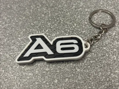 AUDI A6 Text Keychain