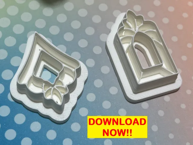 Gothic Polymer Clay Cutter for Earrings - 2pcs