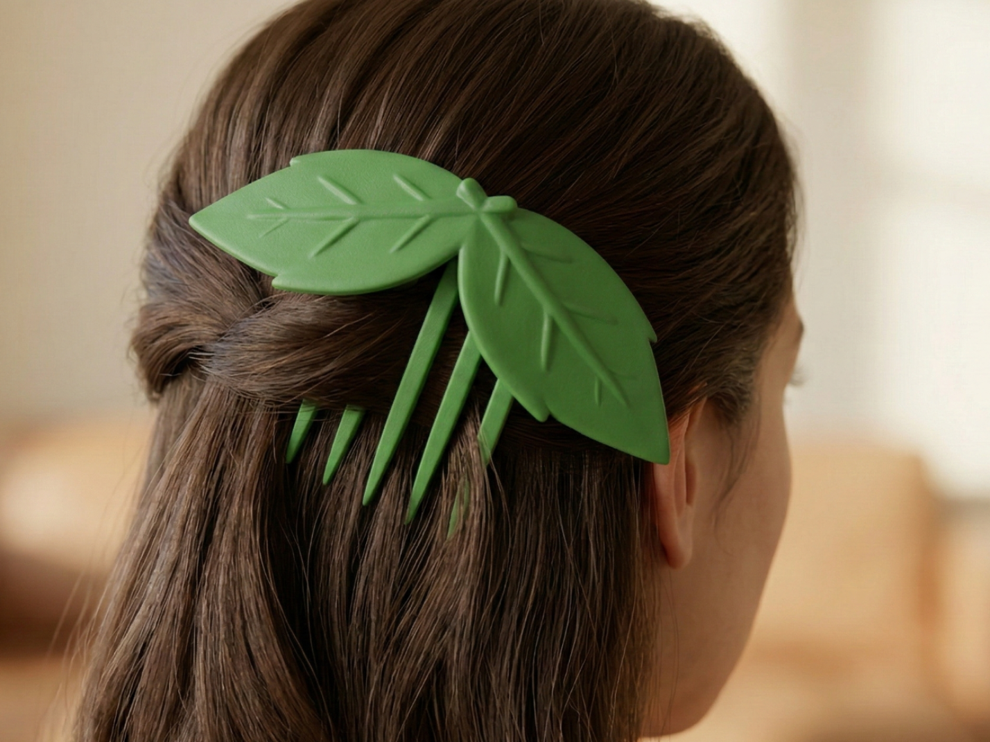Minimalist Leaf hair accessory
