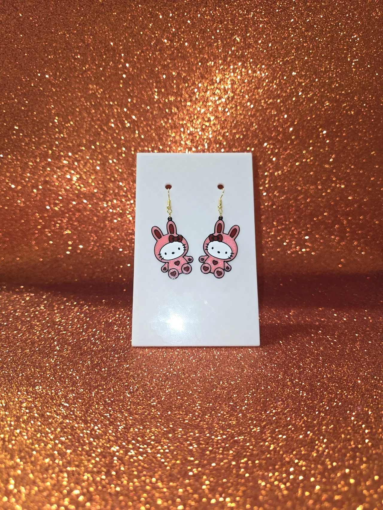 Easter Hello Kitty love earrings view 2