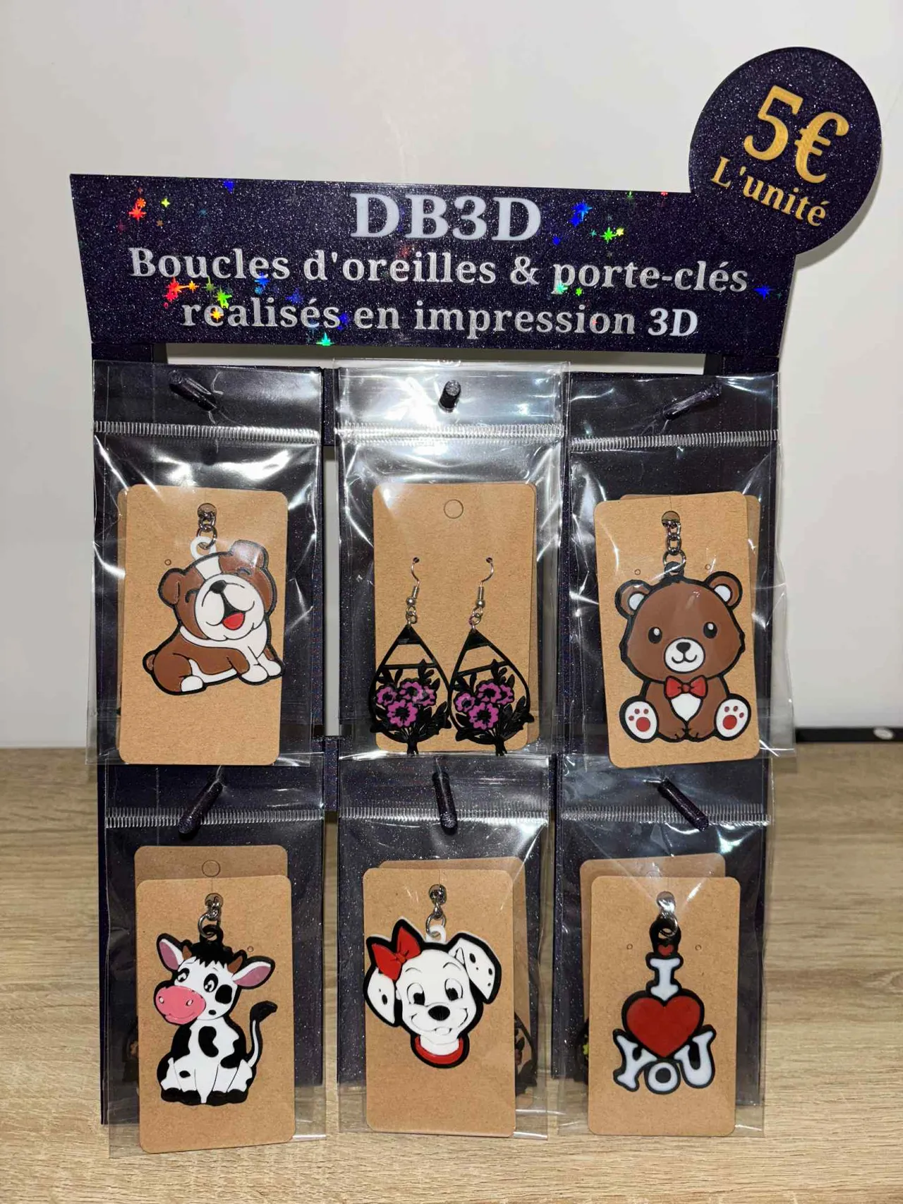 SUPPORT PORTE-CLES &/OU BOUCLES D'OREILLES view 2