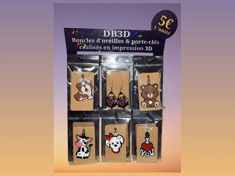 SUPPORT PORTE-CLES &/OU BOUCLES D'OREILLES