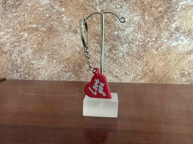 Valentine’s Love Keychain – Two-Color AMS Print 
