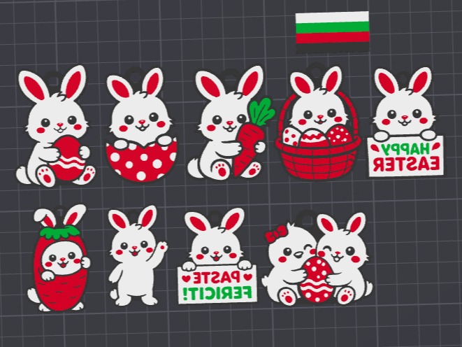 Adorable Easter Keychain Set – Perfect Spring Gift