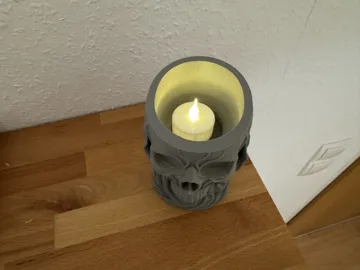 Accesorio de iluminación decorativa: Spooky Skull LED Tealight Holder — vista de referencia 5