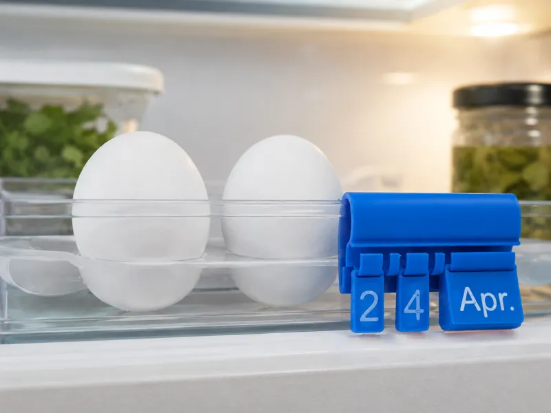 Eierablaufdatum  für den Kühlschrank MHD