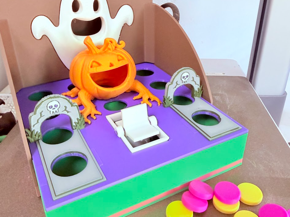 Juego de la calabaza de halloween.Lanza las fichas 3D model