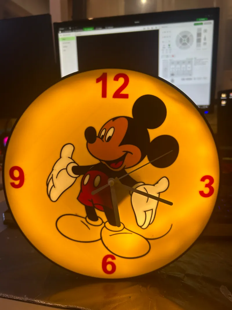 Mickey Mouse Lightbox and Clock in one