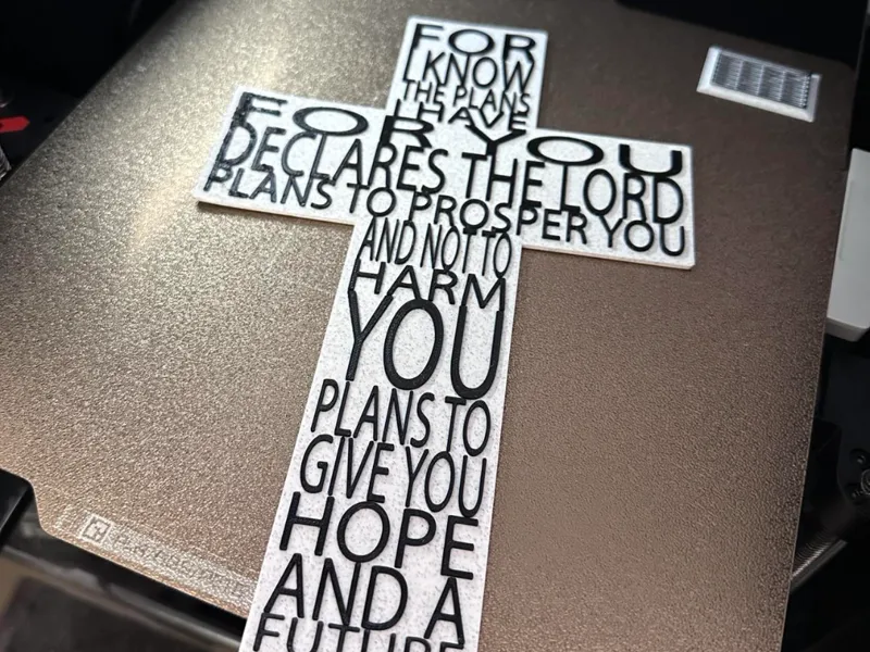 Jeremiah 29:11 NIV on Cross