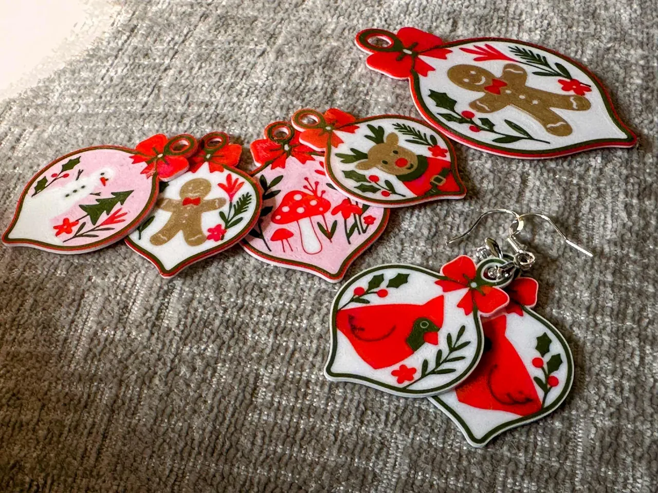 Christmas Ornament Earrings Charms and Keychains view 3