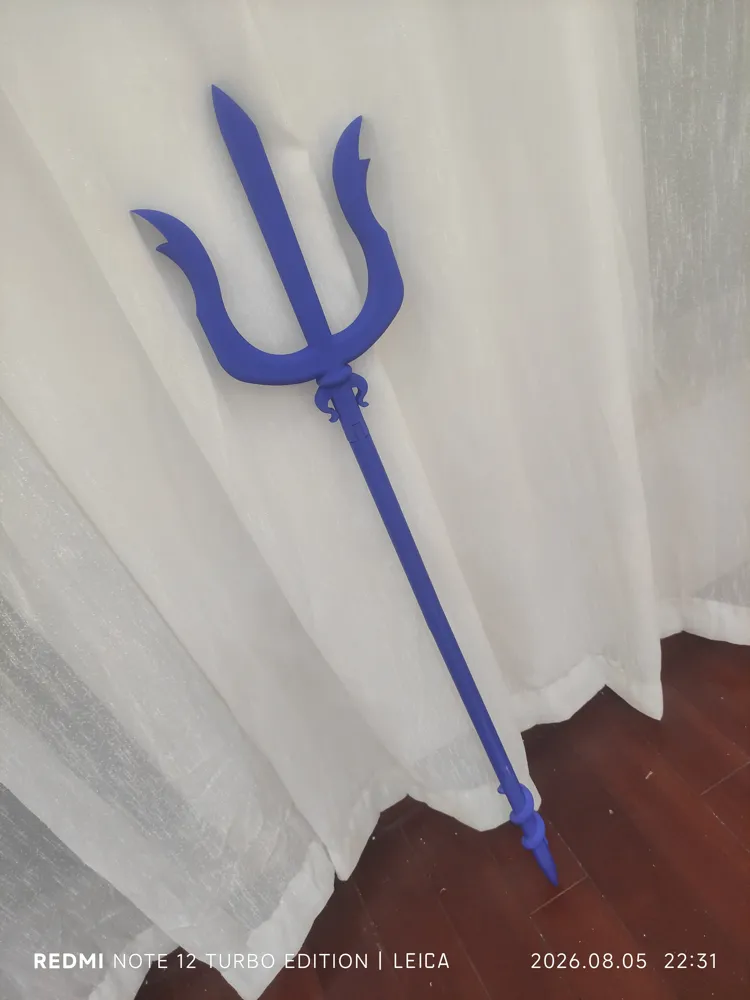 Gawr Gura's Sapphire Trident - 1:1 Scale Printable Model - Free 3D ...