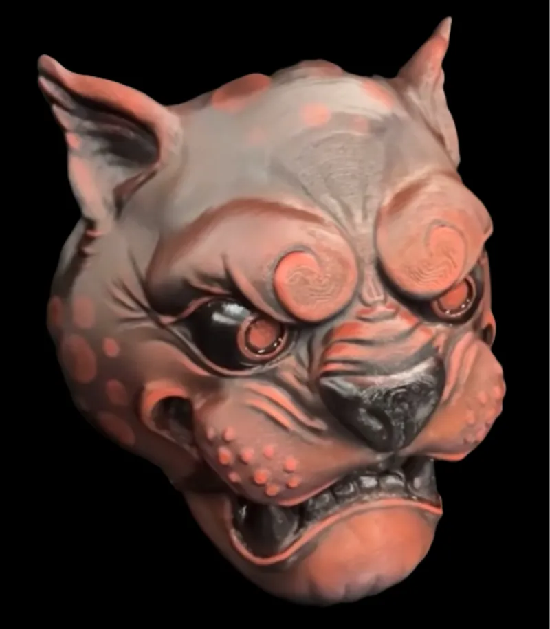 Red jaguar head
