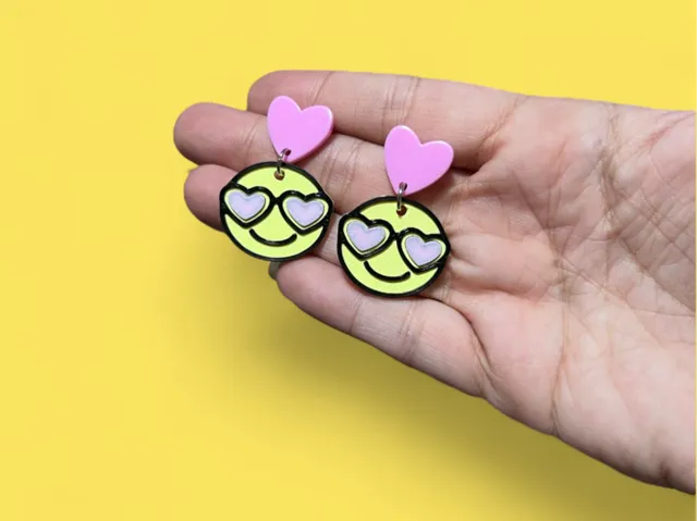 Pendientes Smiley Retro Pop 90s