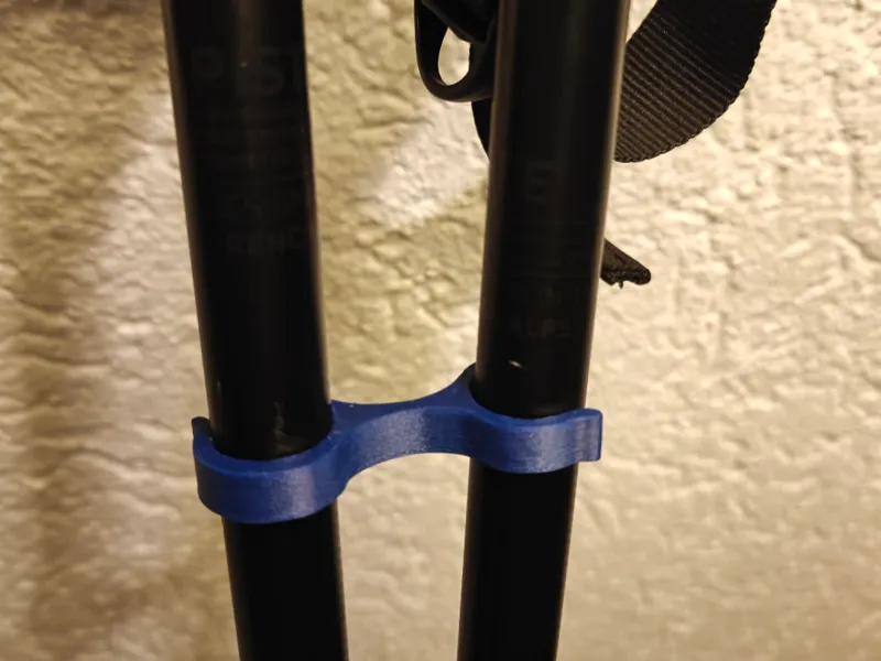 Ski pole clip