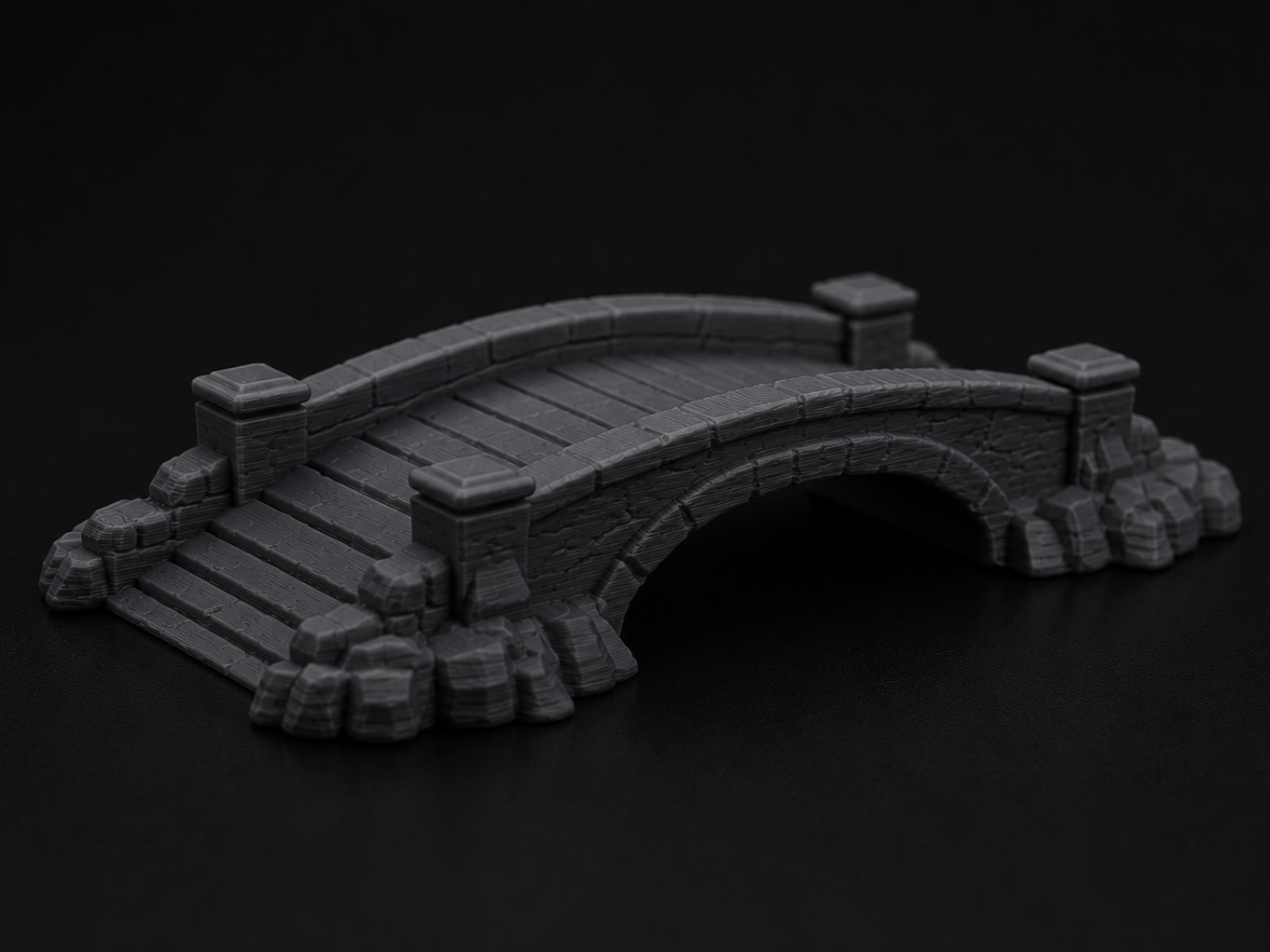 Miniature Stone Bridge - DND Miniature Terrain