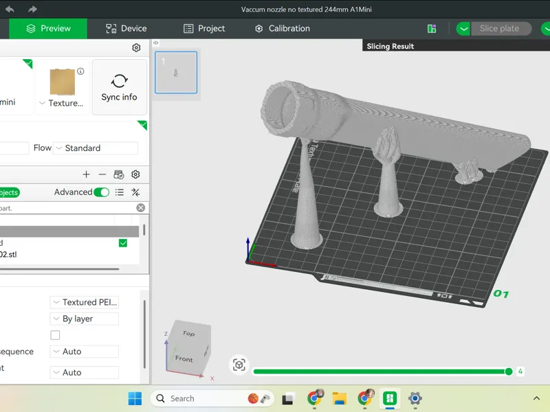 Untextured Nozzle for A1Mini w/Supports