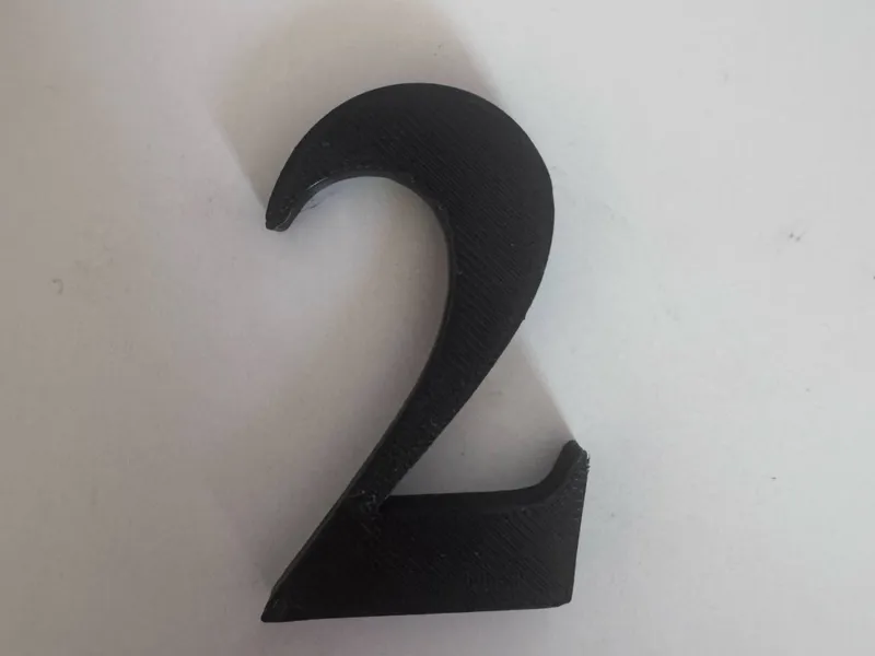 Number 2 for wall