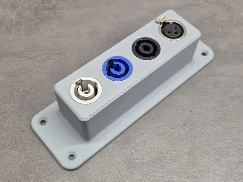 4-Port Audio & Power Connector Mount Neutrik XLR
