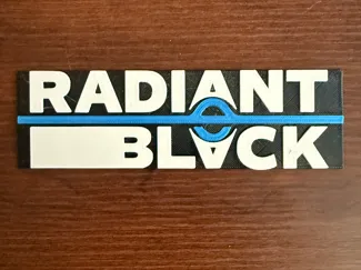 Radiant Black Bookmark