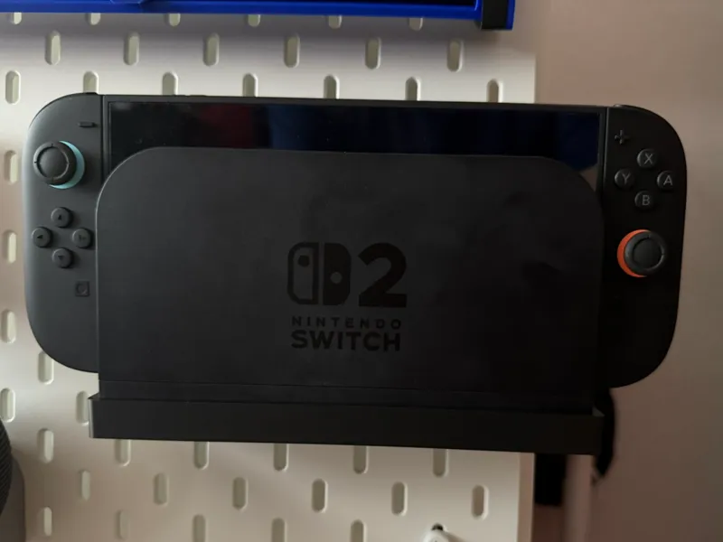 Nintendo Switch 2 Dock Mount for IKEA Skådis 