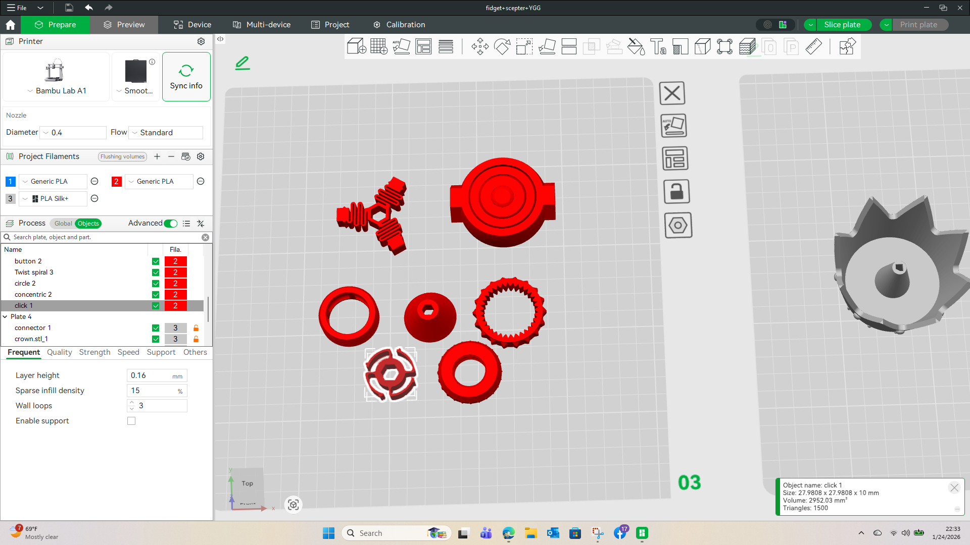 Miniatura 2 do modelo 3D 解压玩具权杖 8合1