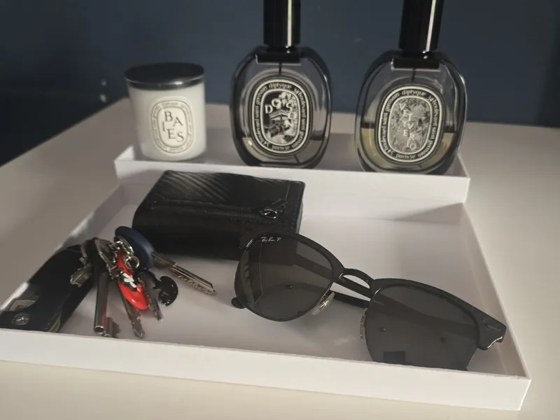 Organizador EDC a dos niveles  efecto madera
