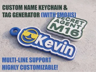 Custom Name Keychain & Tag Generator (OpenSCAD)