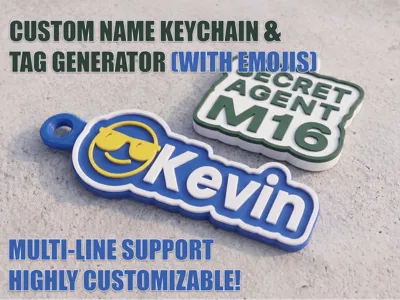 Custom Name Keychain & Tag Generator (OpenSCAD)