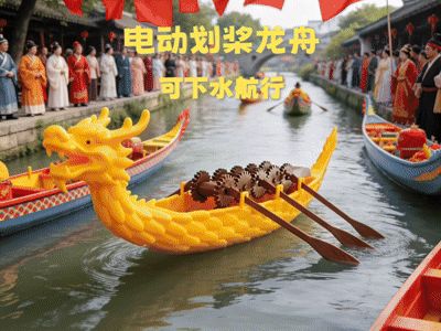 电动划桨龙舟（可下水航行）
