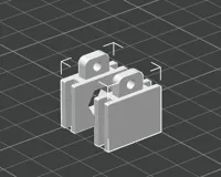 Normal modular connector (1x open, 1x closed)