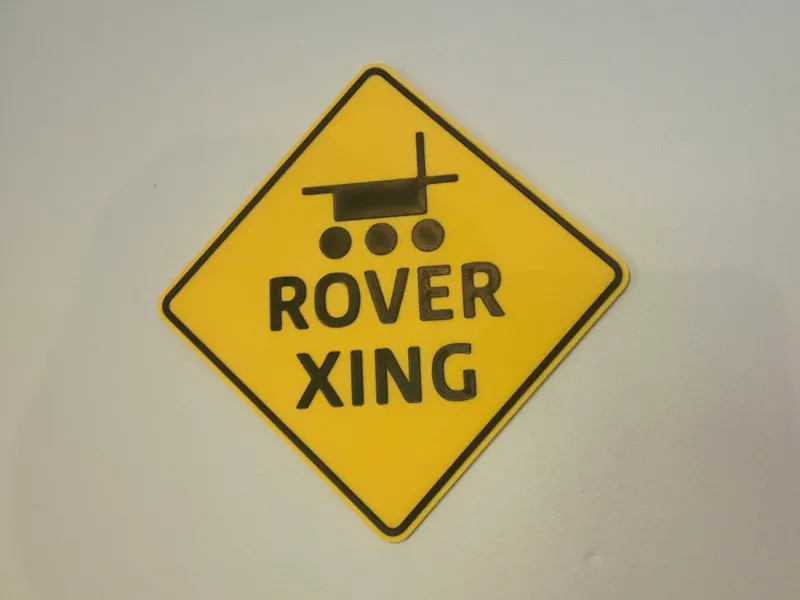 JPL Rover Crossing Wall Sign