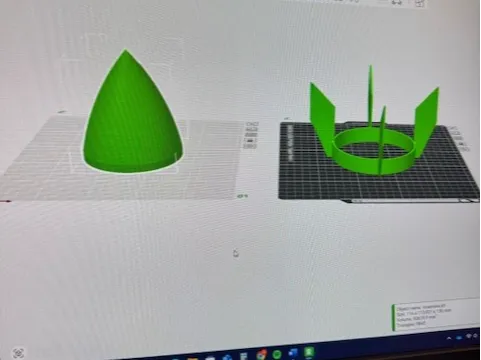 Nose Cone & Wings for 2 liter