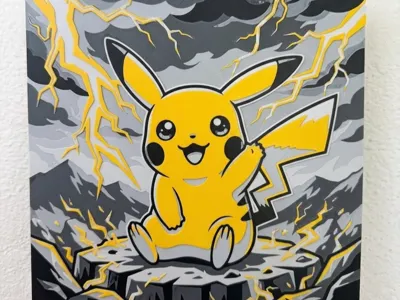 Pikachu Thunderbolt Hueforge