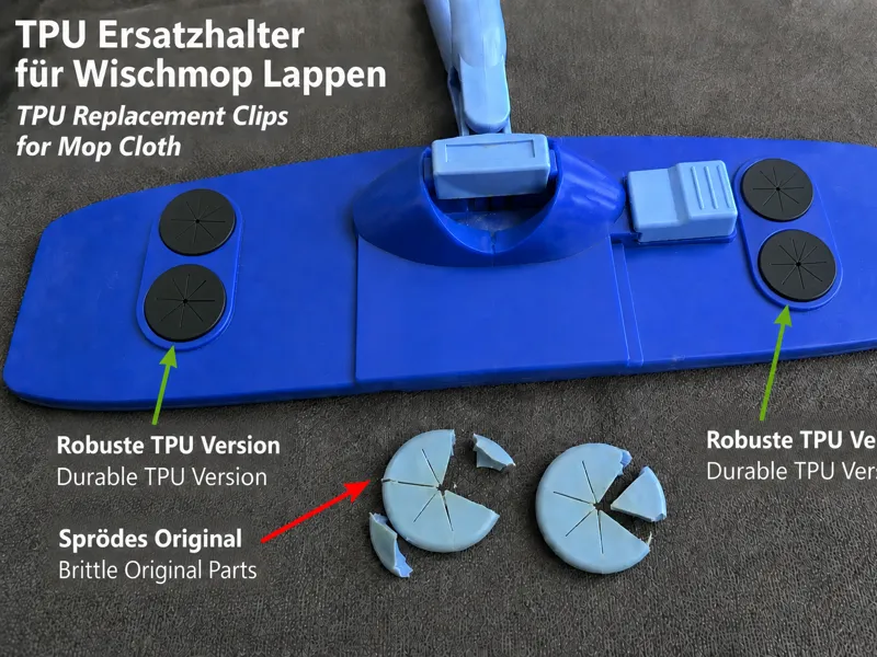 TPU Ersatzhalter für Wischmop Lappen