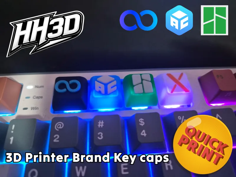 3D Printer Brand Key Caps