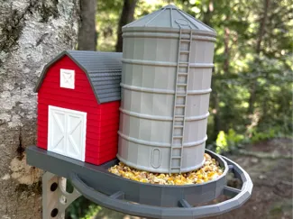 Barn and Silo Bird Feeder