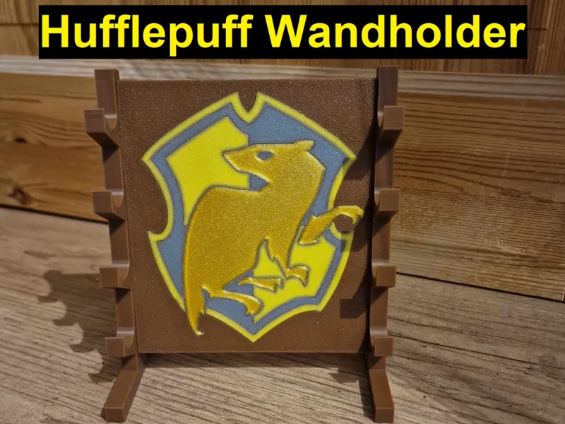 Hufflepuff Wand Holder for 4 Wands