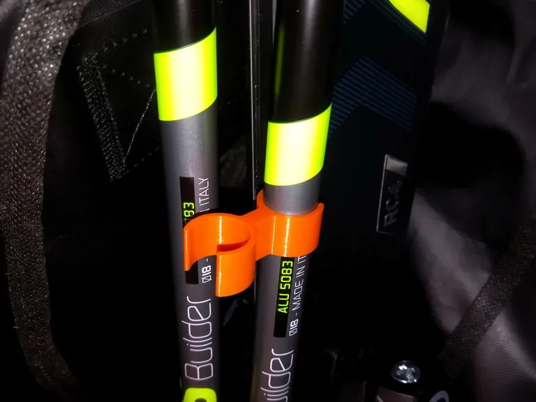 Ski pole clip 16mm & 18mm