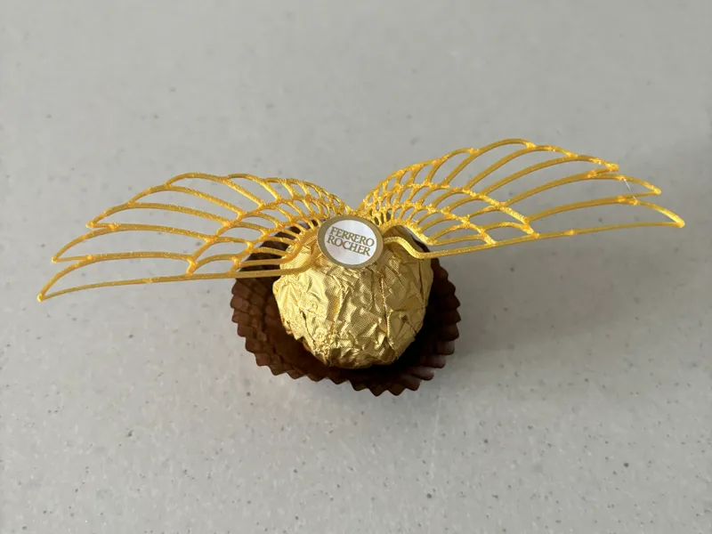 Golden snitch Ferrero Rocher party decoration