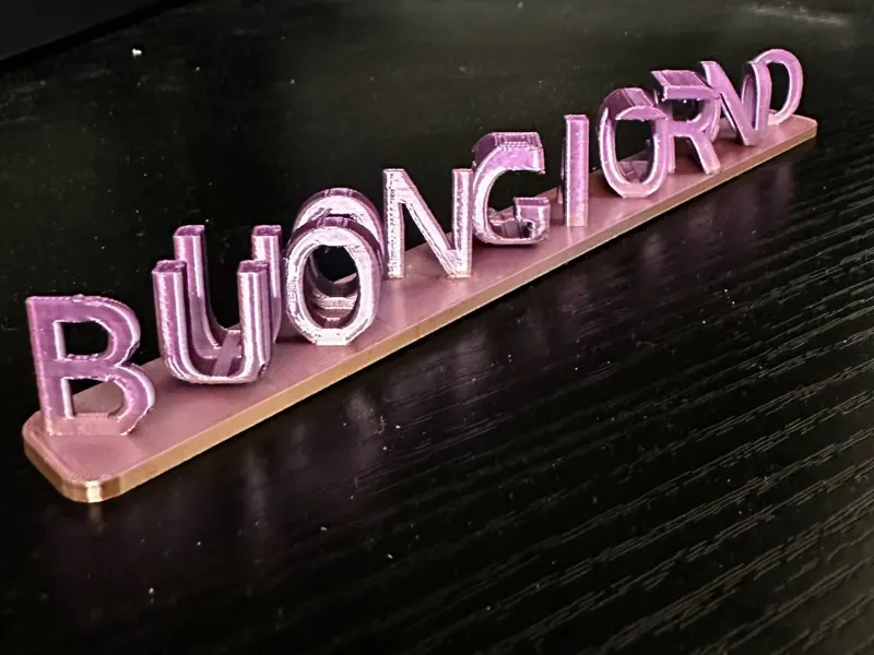 AMBIGRAMMA BUONGIORNO UN CA..