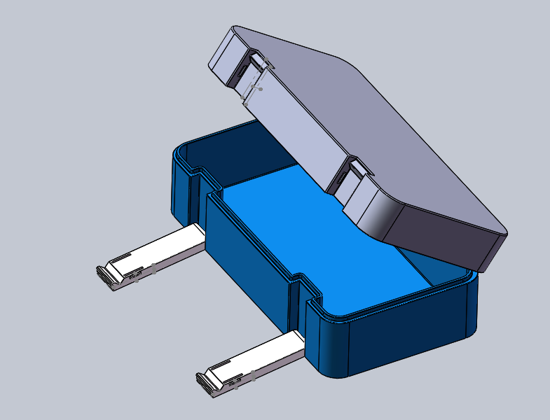 Miniatura 3 do modelo 3D 带卡扣的一体打印电池收纳盒（无需五金无需支撑无需组装，含同款大、小号空盒子）