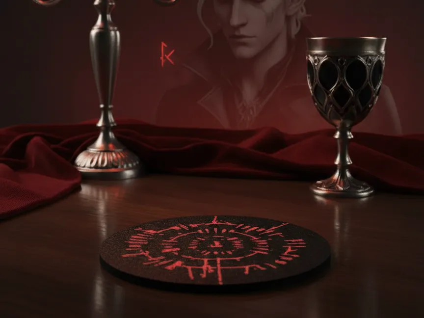 Vampire Ritual Star Astarion’s Ritual: BG3 Vampire Ascendant Coaster - Free 3D Print Model ...