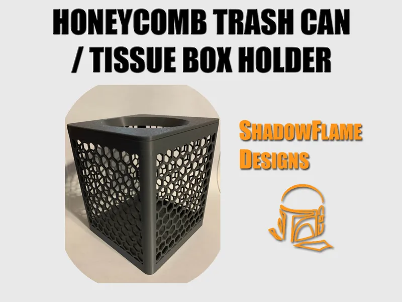 Small Honeycomb Trash Can / Tissue Holder V1