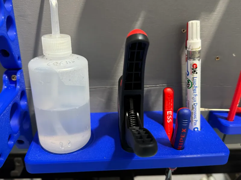 Solder Station Water bottle and snips oragniser