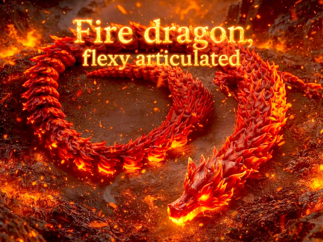 Fire Dragon flexy articulated - Free 3D Print Model - MakerWorld